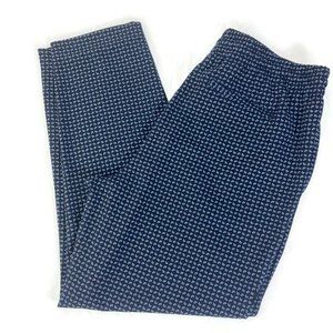 TALBOTS Petites M Pants Blue Mini Paisley Print